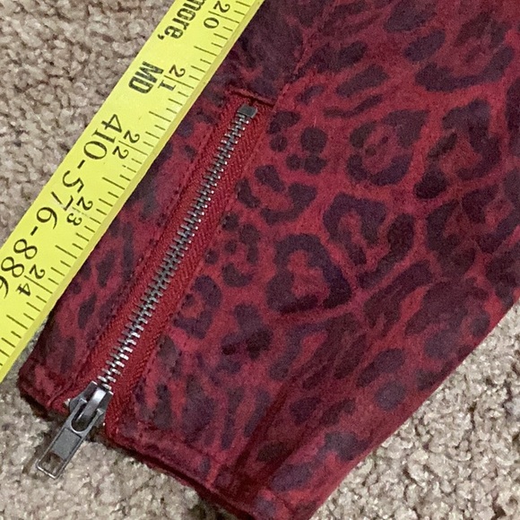 Kut From the Kluth Moto Cranberry Leopard Jacket - Size L - Picture 9 of 12